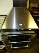 Bellin Integrated Double Oven with Four Burner Gas Hob and Stainless Steel Extractor