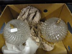 Pair of Glass Ceiling Lamps