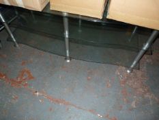 Plate Glass Three Tier Television Stand
