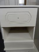 *White Bedside Cabinet with Single Drawer