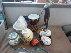 Egg Holder, Ostrich Egg, Baseballs, Etc