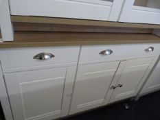 *White Sideboard with Light Oak Top