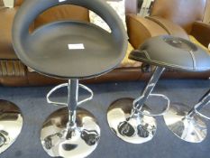 *Pair Black Gaslift Barstools
