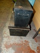 Two Metal Deed Boxes