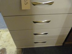 *Light Grey Chest of Drawers with Chrome Handles