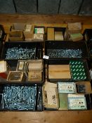 *Six Drawers Containing Containing Assorted Cuphead Squares and Roofing Bolts (Various Sizes)