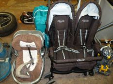 Graco Twin Buggy, Car Seat and Travel Cot