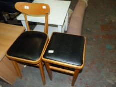 Chair and Matching Stool