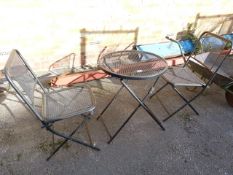 Two Seat Tubular Steel Folding Patio Set
