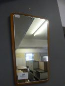 70's Teak Framed Wall Mirror