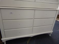 *White Chest of Six Drawers on Cabriole Legs