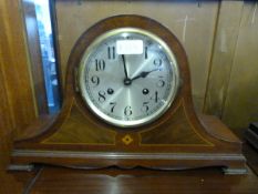 Mahogany Inlaid Mantel Clock
