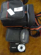 Olympus Camera, Fuji Film Camera and a Flash