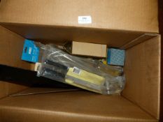 *Box Containing Saw Blades, Pipe Bender, Etc