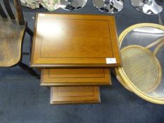 Walnut Nest of Three Tables