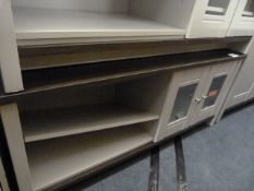 *Grey TV Unit with Darkwood Top