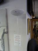 *White Enameled Uplighter Standard Lamp