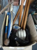 Cricket Stumps, Pads and Helmet