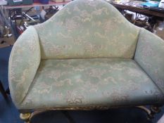 Two Seat Sofa on Gilt Painted Frame