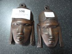 Pair of African Wood Masks