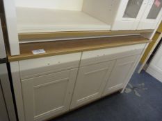 *White Sideboard with Three Doors and Two Drawers