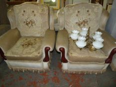Three Piece Suite with Footstool