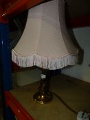 Brass Table Lamp with Shade