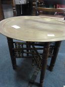 Indian Brass Topped Table