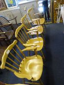 Set of Four Dining Arm Armchairs