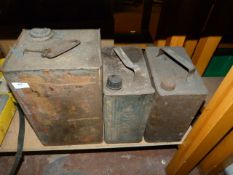 *Three Vintage Fuel Cans