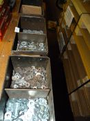 *Three Drawers Containing Assorted Washers