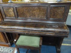John Broadwood Upright Piano with Stool
