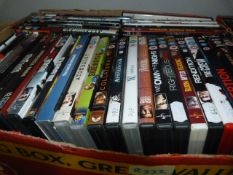 Box Containing Assorted DVDs