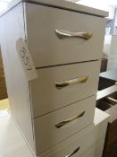 *Light Grey Three Drawer Cabinet with Chrome Handles