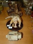 Two Studio Pottery Scenes, a Dragon and a Money Box