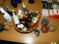 Small Collection of Miniatures and a Hip Flask