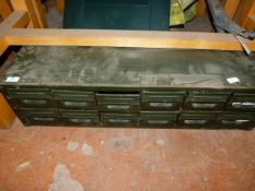 *Twelve Drawer Steel Storage Cabinet