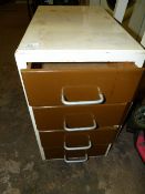 Painted Set of Four Drawers