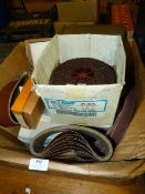 *Box of Assorted Abrasive Belts and Disks