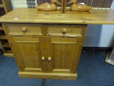 Pine Computer Desk Cabinet