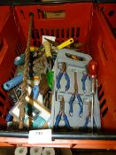 Plastic Box Containing Assorted Handtools