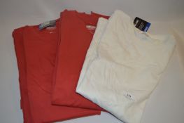 *SIX COTTON T-SHIRTS (MIXED COLOURS) SIZE: LARGE