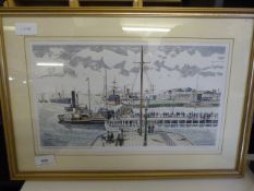 FRAMED COLOURED PRINT 