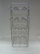 CHROME 15 BOTTLE SLOPING WINE RACK