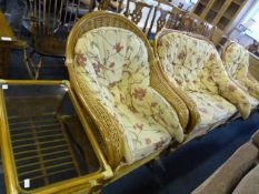 WICKER THREE PIECE SUITE