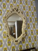 WHITE FRAMED WALL MIRROR
