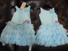 *TWO GIRL'S DRESSES (AQUA)
