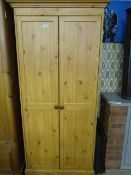 TWO DOOR PINE WARDROBE