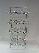 CHROME SLOPING WINE RACK