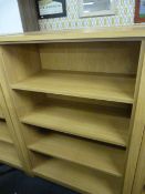 *LIGHT OAK FOUR HEIGHT BOOKCASE